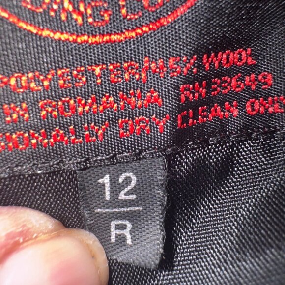 Triumph Black Riding Jacket Hunt Coat Equestrian Blazer Sz 12 Cotton Minimalist - Picture 5 of 11